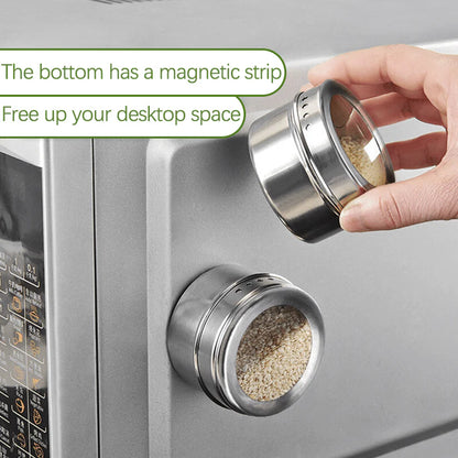 Magnetic Spice Jar Stainless Steel Seasoning Container