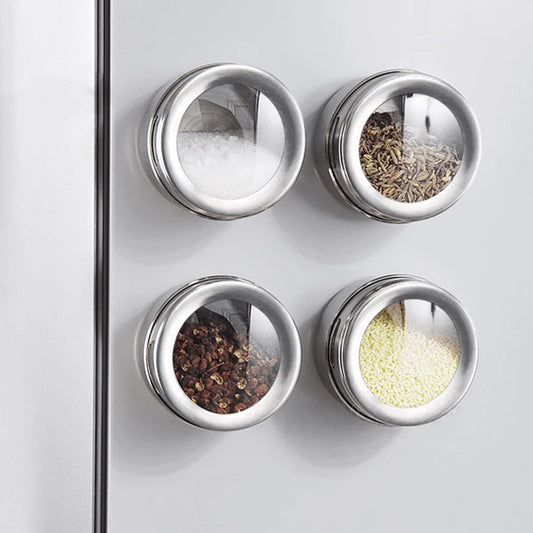 Magnetic Spice Jar Stainless Steel Seasoning Container