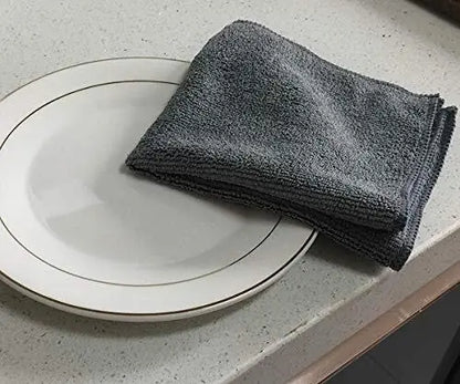 2 pcs Microfiber Cleaning Black Cloth 25*25Cm