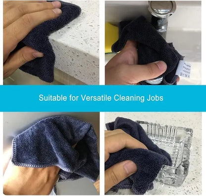 2 pcs Microfiber Cleaning Black Cloth 25*25Cm