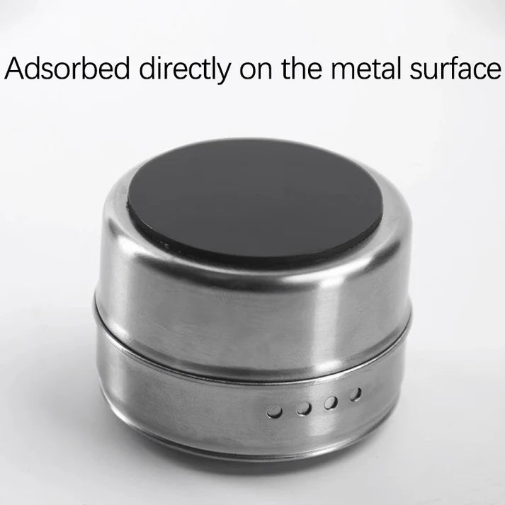 Magnetic Spice Jar Stainless Steel Seasoning Container