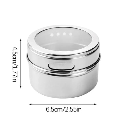 Magnetic Spice Jar Stainless Steel Seasoning Container